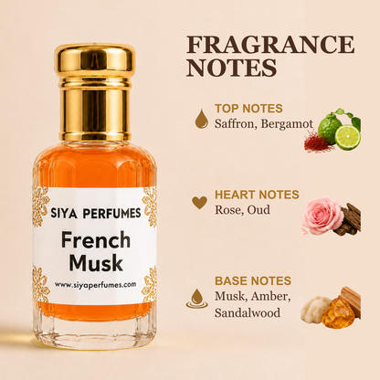 12ml French Musk Pure Undiluted Perfume Oil / Attar Roll On