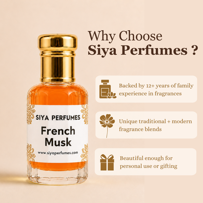 12ml French Musk Pure Undiluted Perfume Oil / Attar Roll On