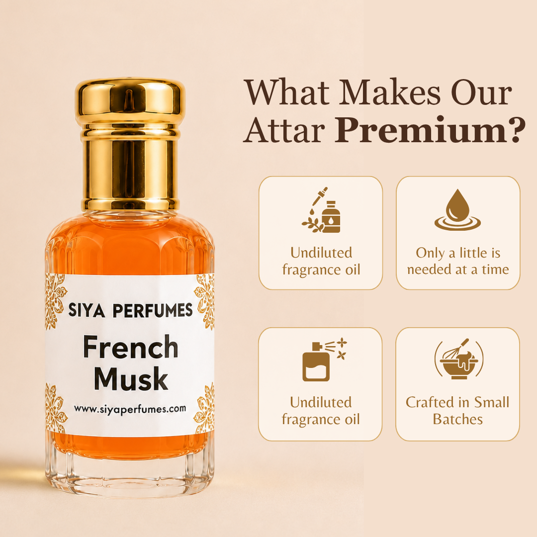 12ml French Musk Pure Undiluted Perfume Oil / Attar Roll On