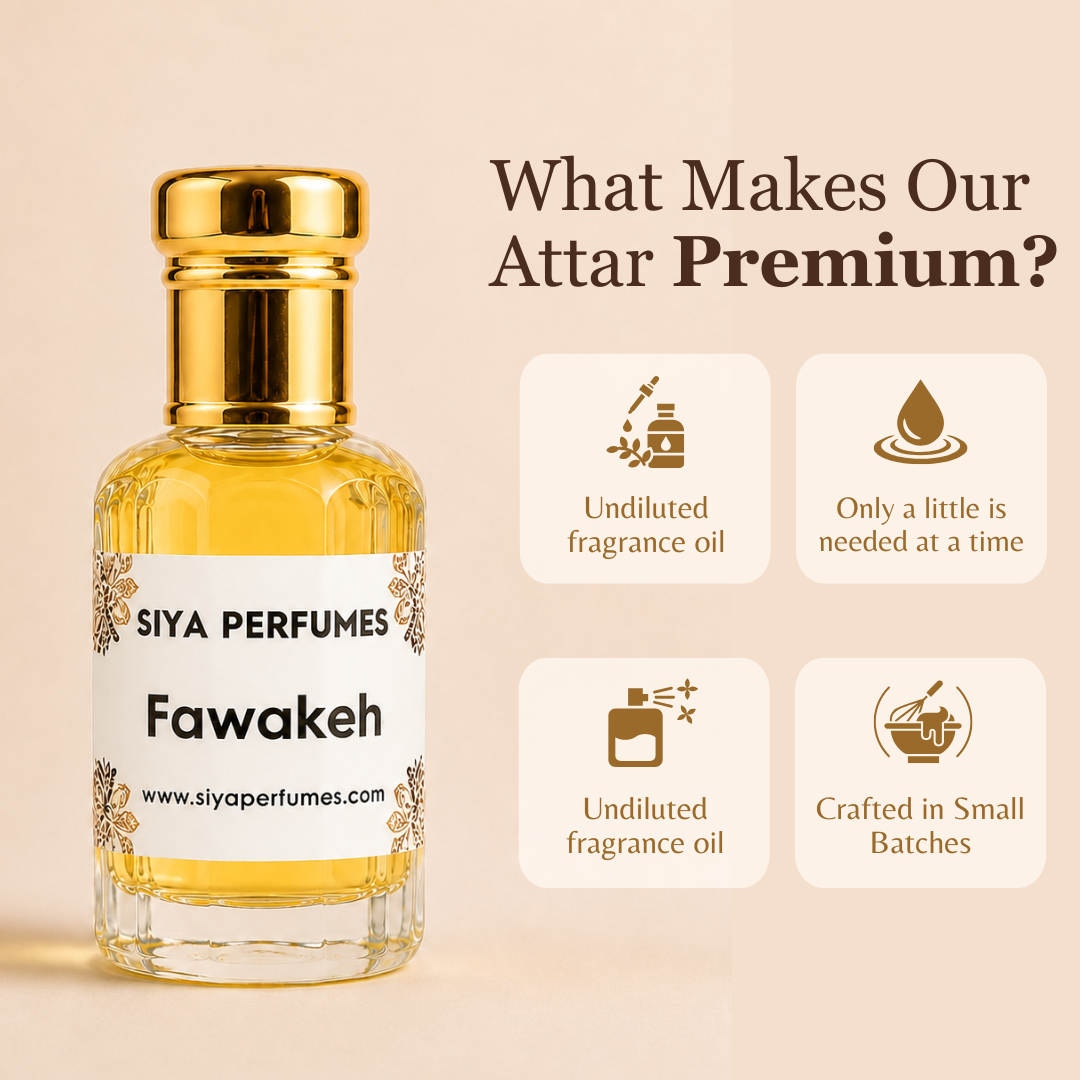 12ml Fawakeh Pure Undiluted Perfume Oil / Attar Roll On