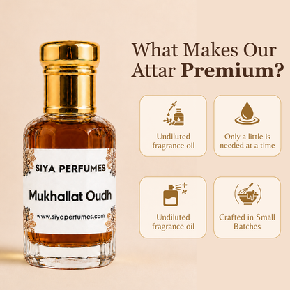 12ml Mukhallat al Oudh Pure Undiluted Perfume Oil / Attar Roll On