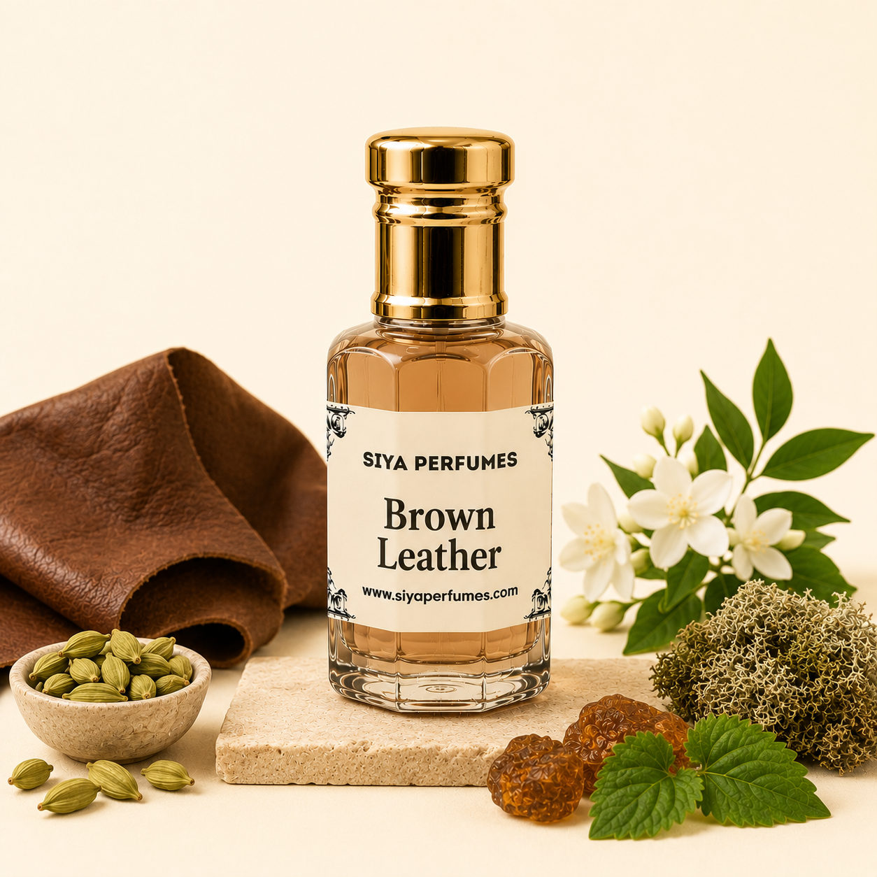 12ml Brown Leather Pure Undiluted Perfume Oil / Attar Roll On