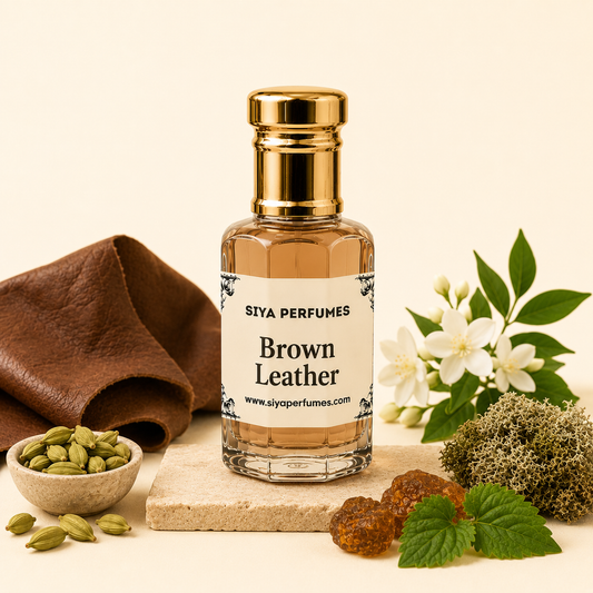 12ml Brown Leather Pure Undiluted Perfume Oil / Attar Roll On