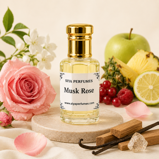 12ml Musk Rose Pure Undiluted Perfume Oil / Attar