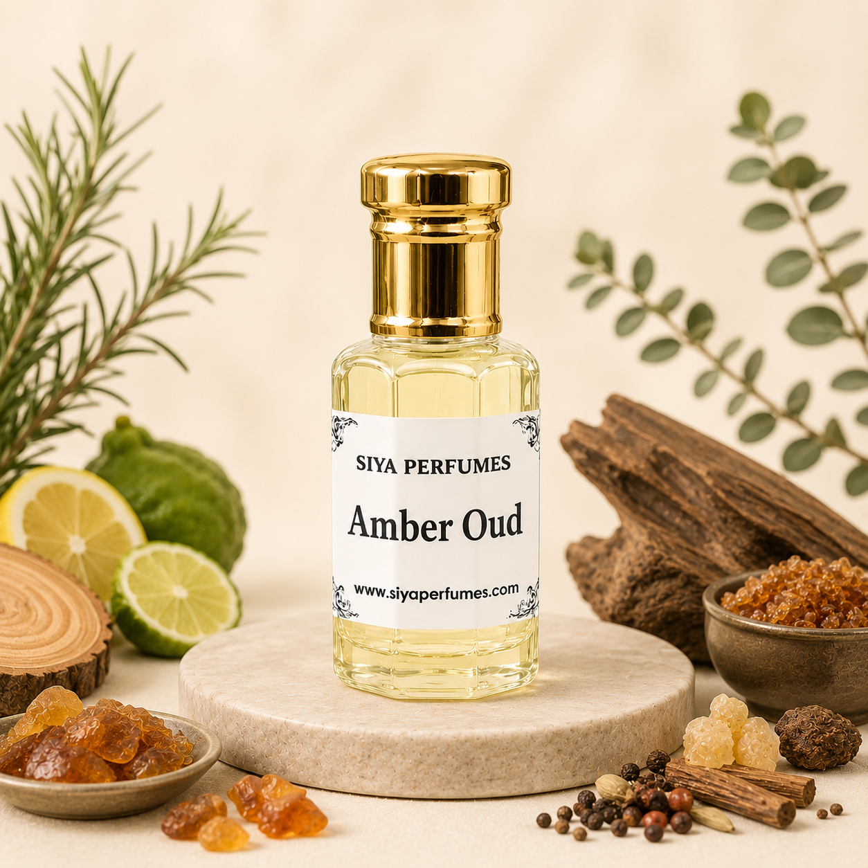 12ml Amber Oud Pure Undiluted Perfume Oil / Attar Roll On