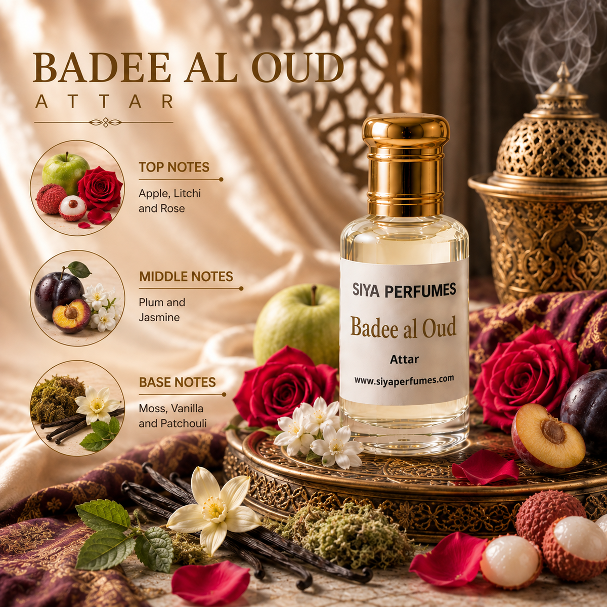 12ml Badee al Oud Pure Undiluted Perfume Oil / Attar Roll On
