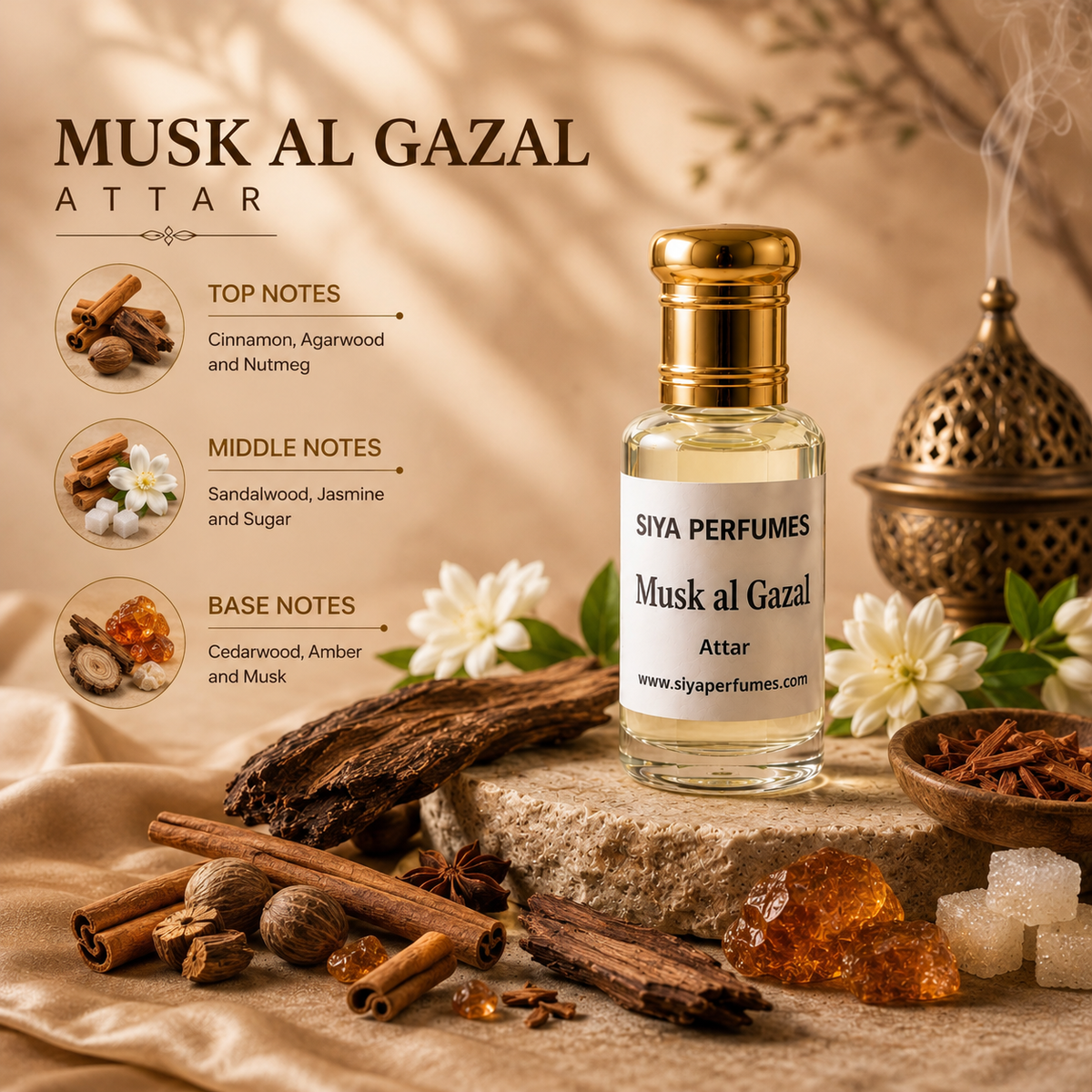 12ml Oud Hashmi  Pure Undiluted Perfume Oil / Attar Roll On