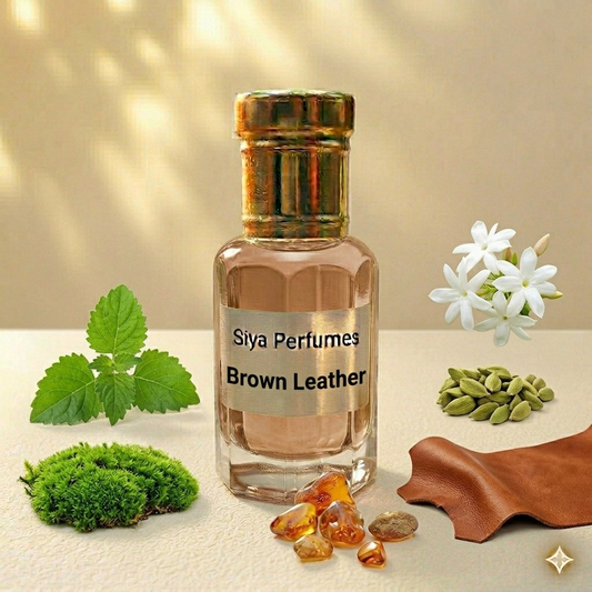 12ml Brown Leather Pure Undiluted Perfume Oil / Attar Roll On