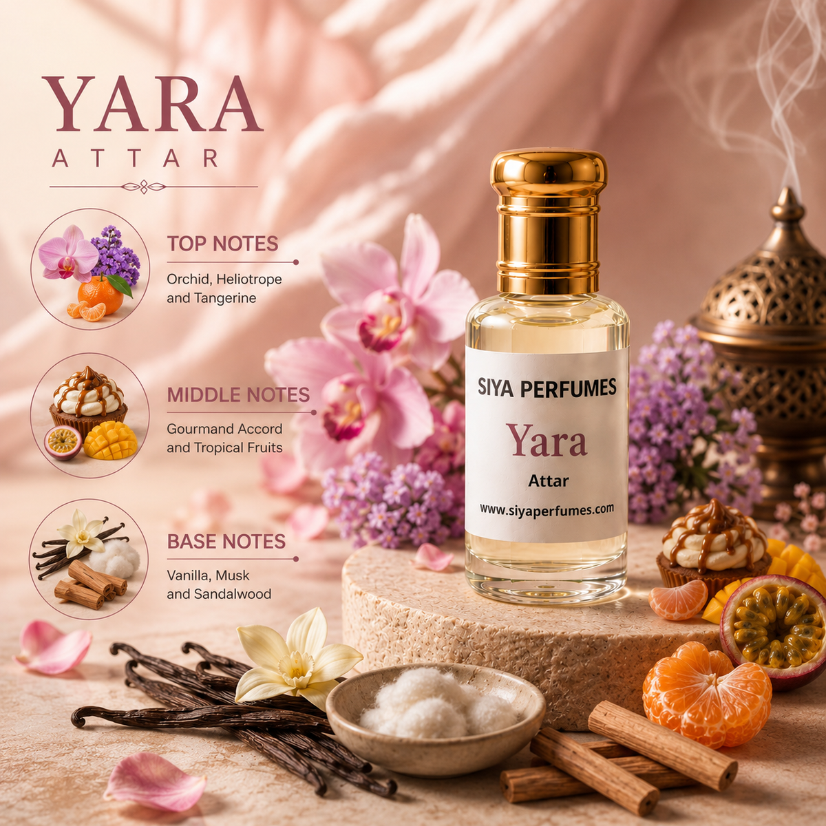 12ml Yara Pure Undiluted Perfume Oil / Attar Roll On